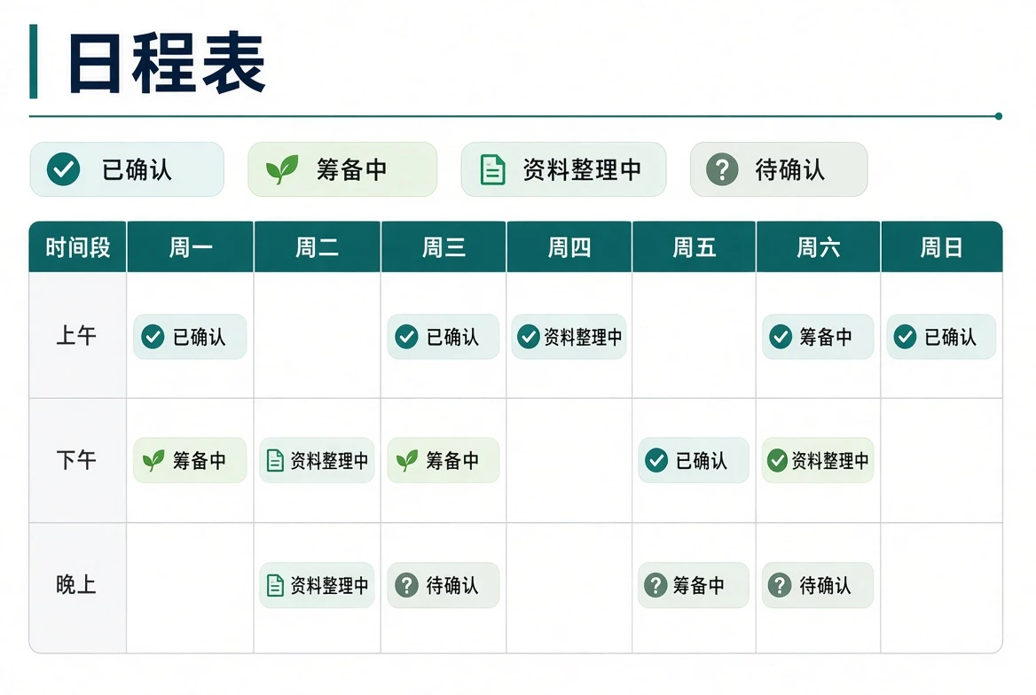 每日大赛日程状态